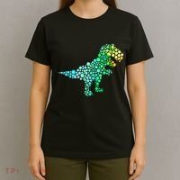 Cute T Rex Dinosaur Lover Polka Dot Pattern International Dot Day Gift T-Shirt thumb 4