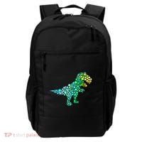 Cute T Rex Dinosaur Lover Polka Dot Pattern International Dot Day Gift Backpack thumb 0