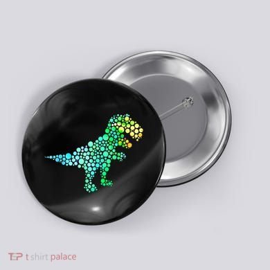 Cute T Rex Dinosaur Lover Polka Dot Pattern International Dot Day Gift Button
