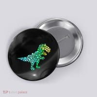 Cute T Rex Dinosaur Lover Polka Dot Pattern International Dot Day Gift Button thumb 0