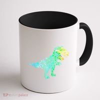 Cute T Rex Dinosaur Lover Polka Dot Pattern International Dot Day Gift Coffee Mug thumb 1
