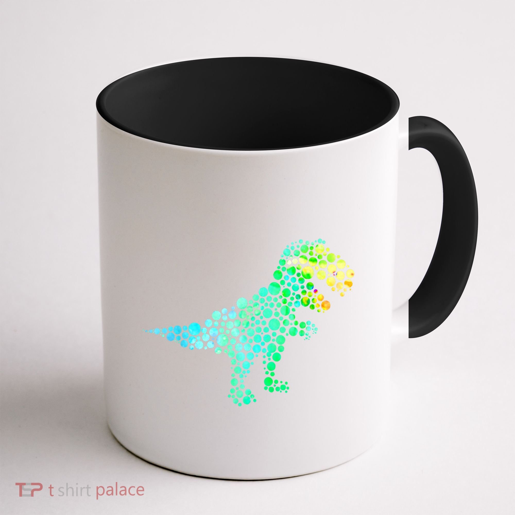 Cute T Rex Dinosaur Lover Polka Dot Pattern International Dot Day Gift Coffee Mug