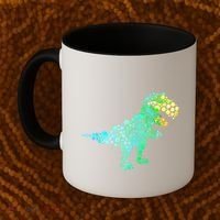 Cute T Rex Dinosaur Lover Polka Dot Pattern International Dot Day Gift Coffee Mug thumb 2