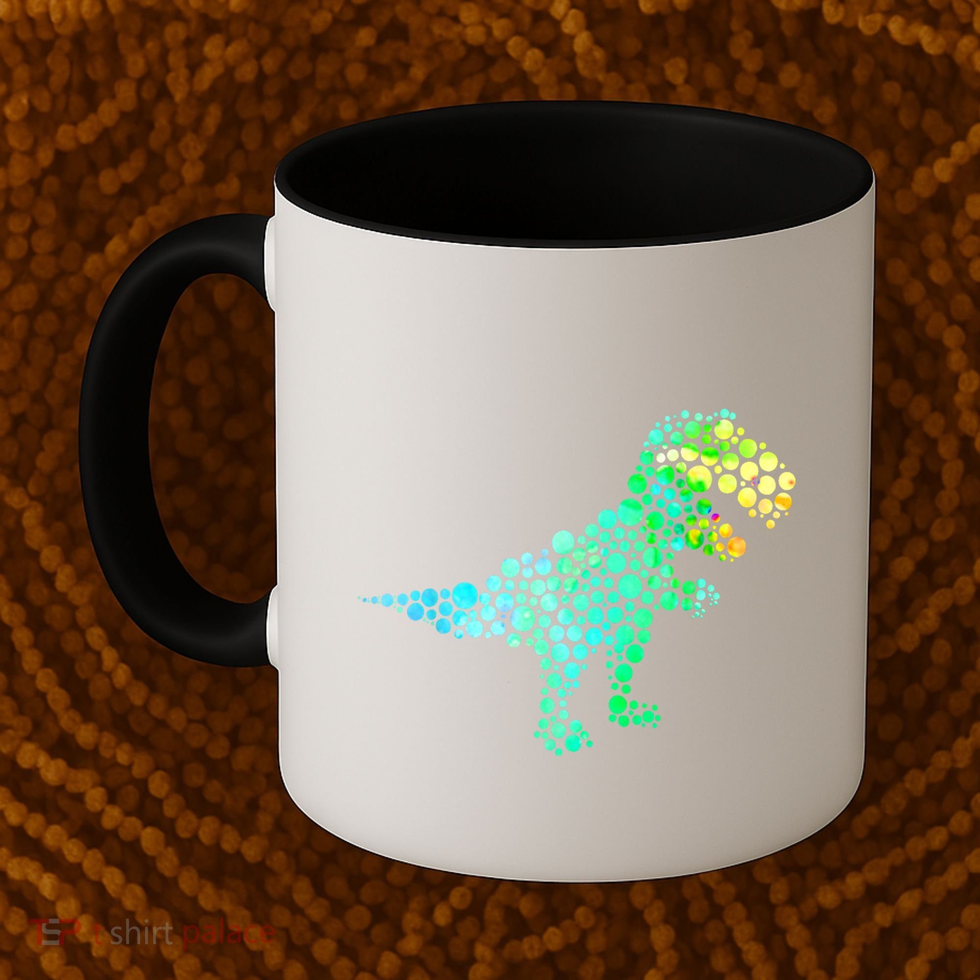 Cute T Rex Dinosaur Lover Polka Dot Pattern International Dot Day Gift Coffee Mug