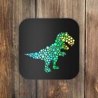 Cute T Rex Dinosaur Lover Polka Dot Pattern International Dot Day Gift Coaster thumb 0