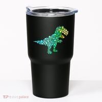 Cute T Rex Dinosaur Lover Polka Dot Pattern International Dot Day Gift Tumbler thumb 0