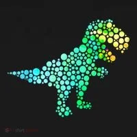 Cute T Rex Dinosaur Lover Polka Dot Pattern International Dot Day Gift Ornament thumb 1