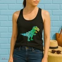 Cute T Rex Dinosaur Lover Polka Dot Pattern International Dot Day Gift Women's Tank Top thumb 2