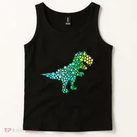 Cute T Rex Dinosaur Lover Polka Dot Pattern International Dot Day Gift Tank Top thumb 2