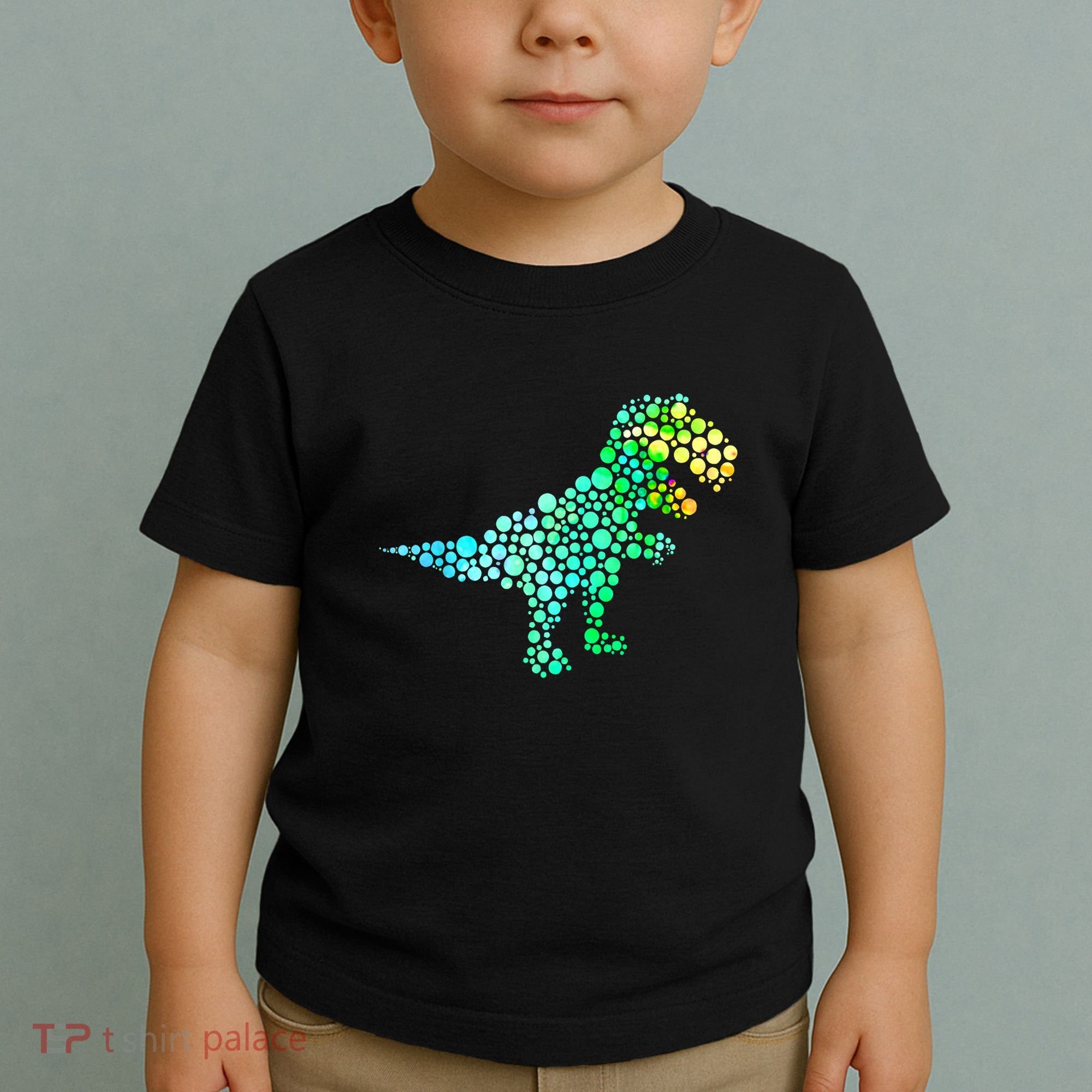 Cute T Rex Dinosaur Lover Polka Dot Pattern International Dot Day Gift Toddler T-Shirt