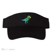 Cute T Rex Dinosaur Lover Polka Dot Pattern International Dot Day Gift Visor thumb 0