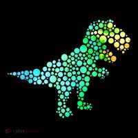 Cute T Rex Dinosaur Lover Polka Dot Pattern International Dot Day Gift Women's T-Shirt thumb 6