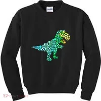 Cute T Rex Dinosaur Lover Polka Dot Pattern International Dot Day Gift Kids Sweatshirt thumb 0