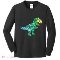 Cute T Rex Dinosaur Lover Polka Dot Pattern International Dot Day Gift Kids Long Sleeve Shirt thumb 0