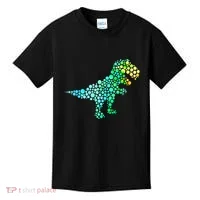 Cute T Rex Dinosaur Lover Polka Dot Pattern International Dot Day Gift Kids T-Shirt thumb 0