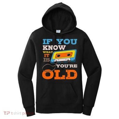 Cassette Tape Radio 70's 80's 90's Music Lover Women's Hoodie