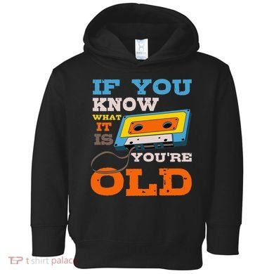 Cassette Tape Radio 70's 80's 90's Music Lover Toddler Hoodie