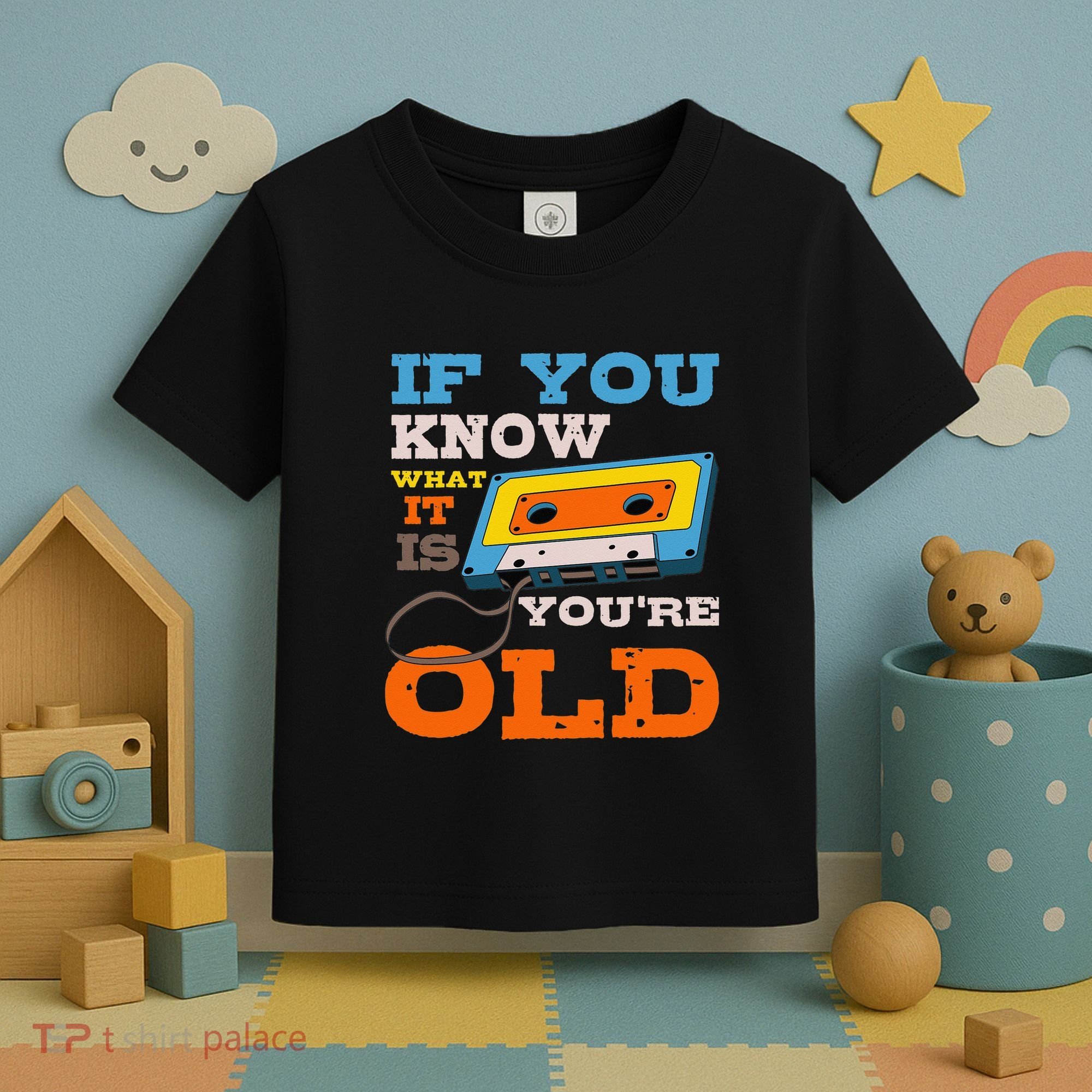 Cassette Tape Radio 70's 80's 90's Music Lover Toddler T-Shirt