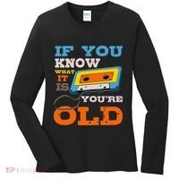 Cassette Tape Radio 70's 80's 90's Music Lover Women's Long Sleeve Shirt thumb 0