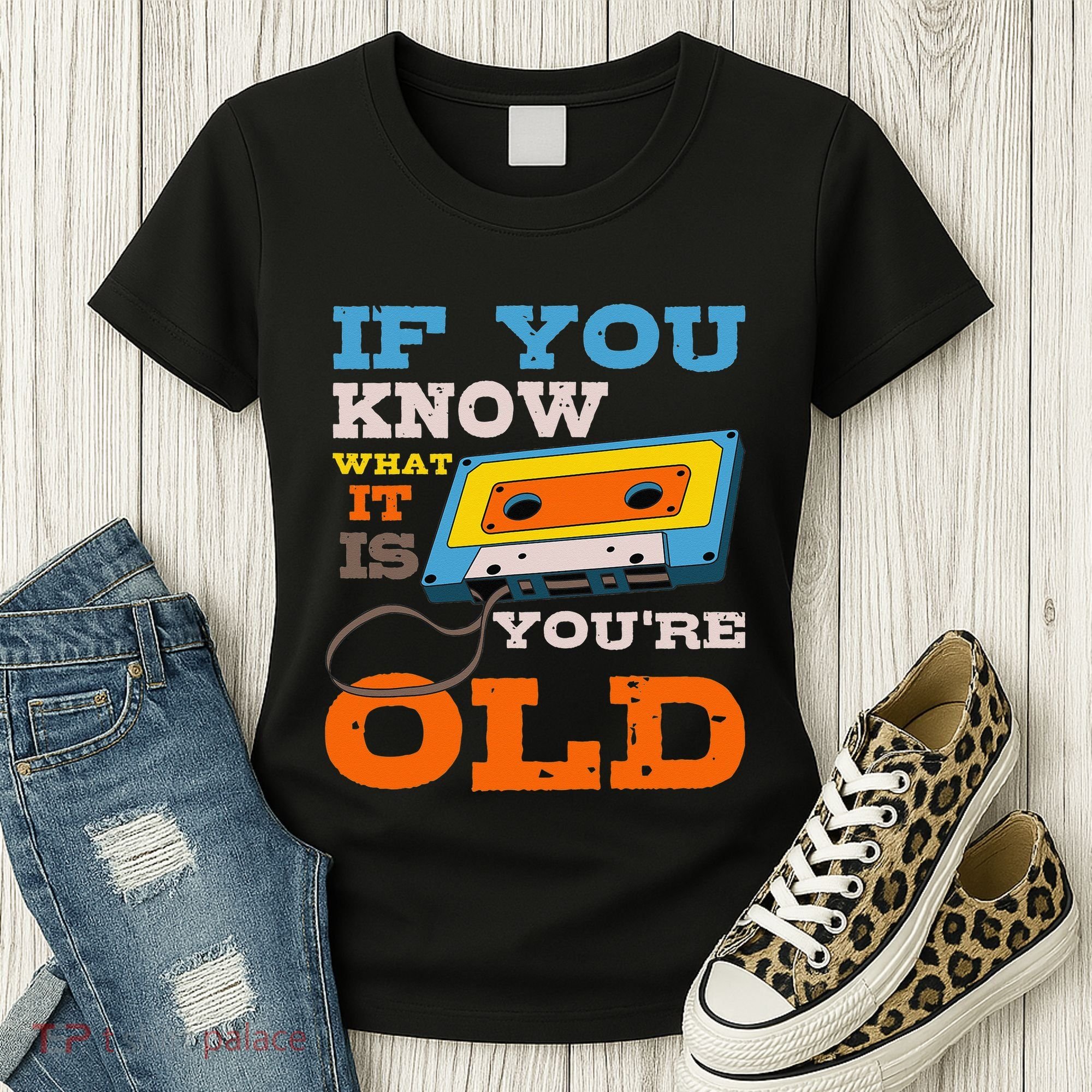 Cassette Tape Radio 70's 80's 90's Music Lover Women's T-Shirt