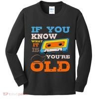 Cassette Tape Radio 70's 80's 90's Music Lover Kids Long Sleeve Shirt thumb 0
