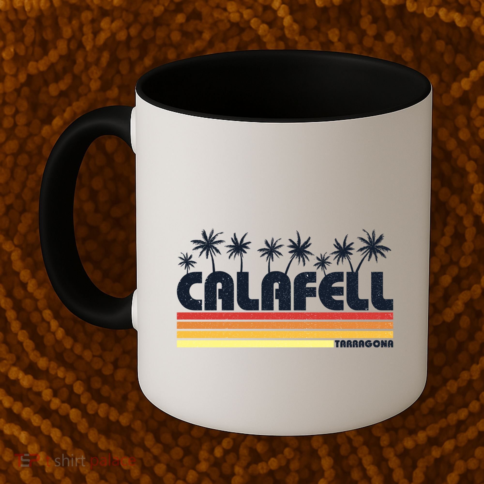 Calafell Tarragona Retro Beach Tourism Gift Coffee Mug