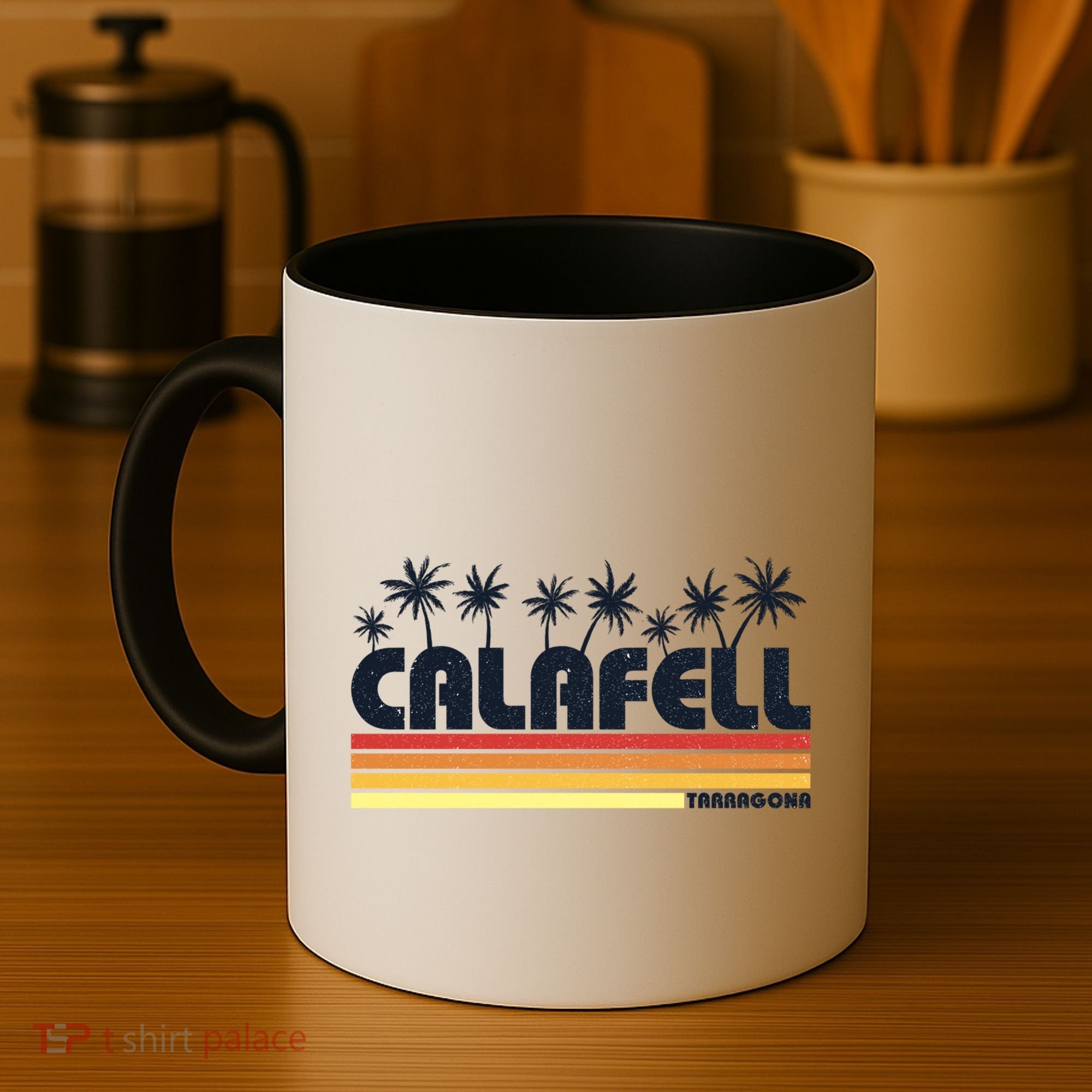 Calafell Tarragona Retro Beach Tourism Gift Coffee Mug
