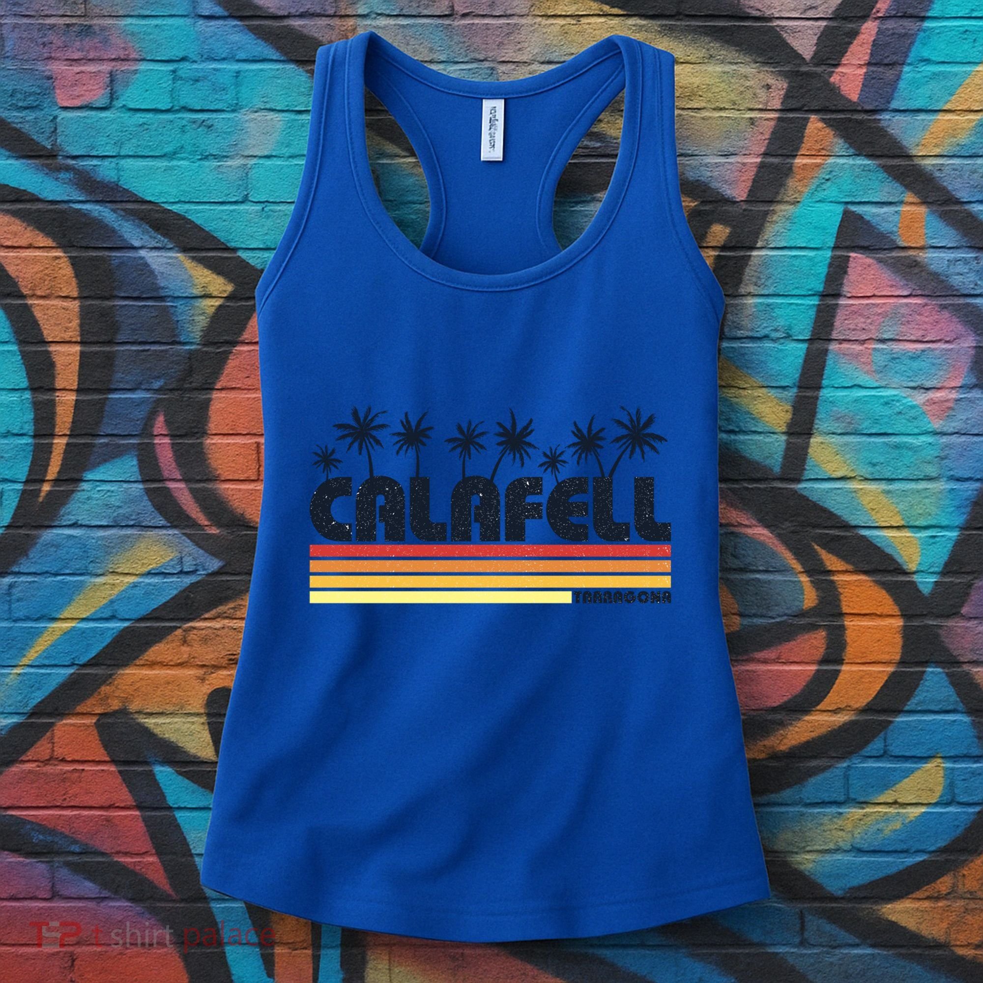 Calafell Tarragona Retro Beach Tourism Gift Women's Tank Top