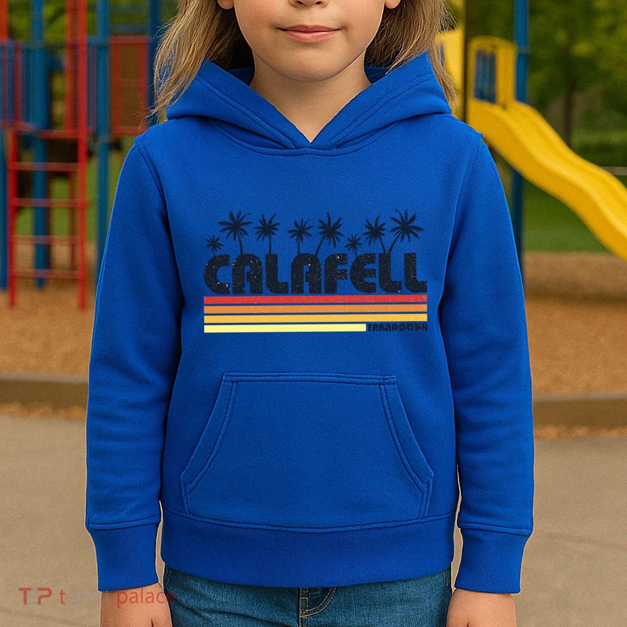 Calafell Tarragona Retro Beach Tourism Gift Kids Hoodie