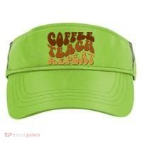 Coffee Teach Repeat Retro Gift For Teacher Adult Drive Performance Visor thumb 0