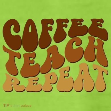 Coffee Teach Repeat Retro Gift For Teacher Adult Drive Performance Visor