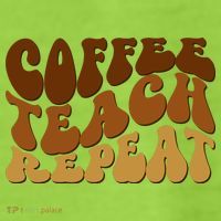 Coffee Teach Repeat Retro Gift For Teacher Adult Drive Performance Visor thumb 2