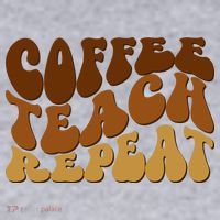 Coffee Teach Repeat Retro Gift For Teacher Women's Sweatshirt thumb 2