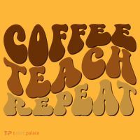 Coffee Teach Repeat Retro Gift For Teacher Sustainable Knit Beanie thumb 2