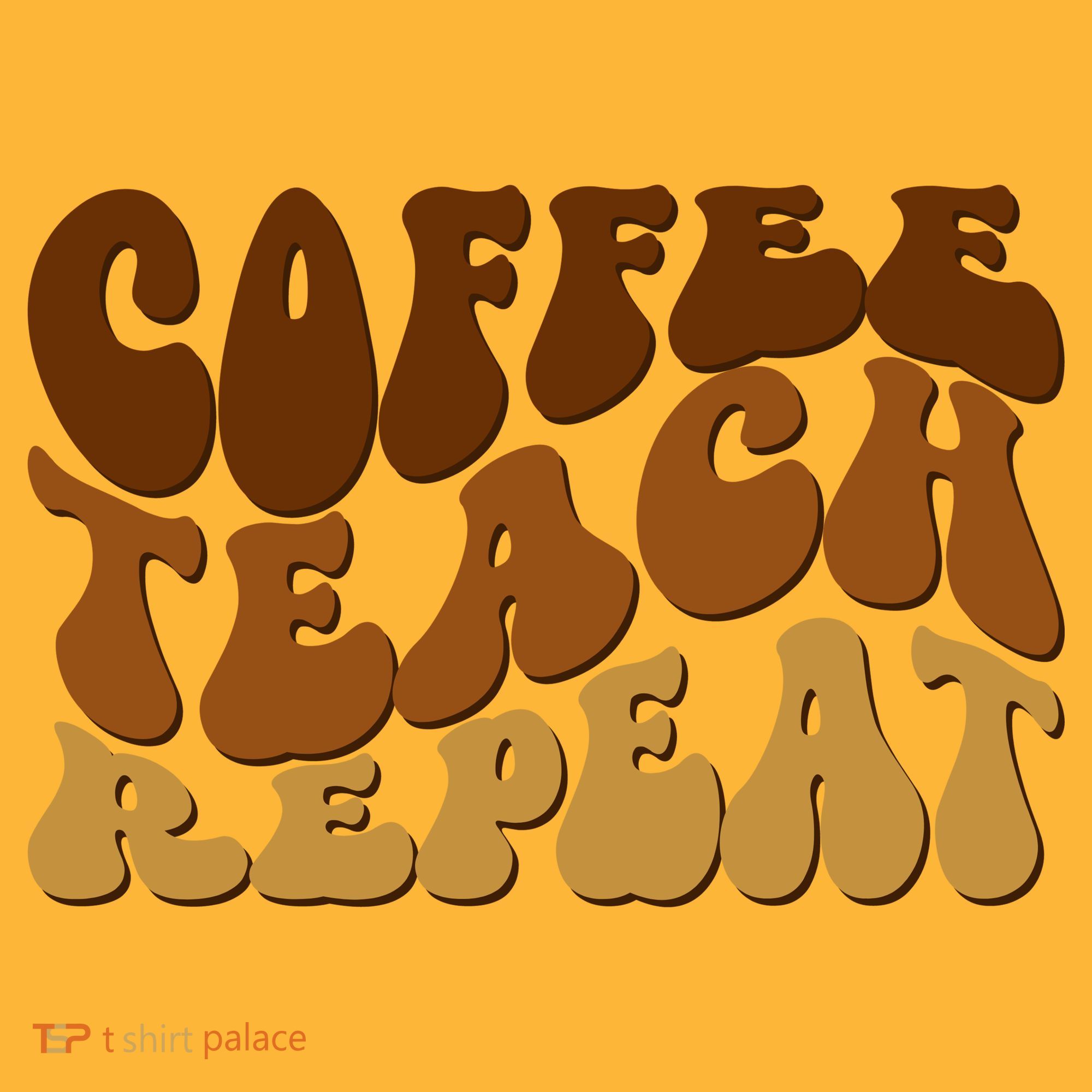 Coffee Teach Repeat Retro Gift For Teacher Sustainable Knit Beanie