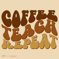 Coffee Teach Repeat Retro Gift For Teacher Tote Bag thumb 4