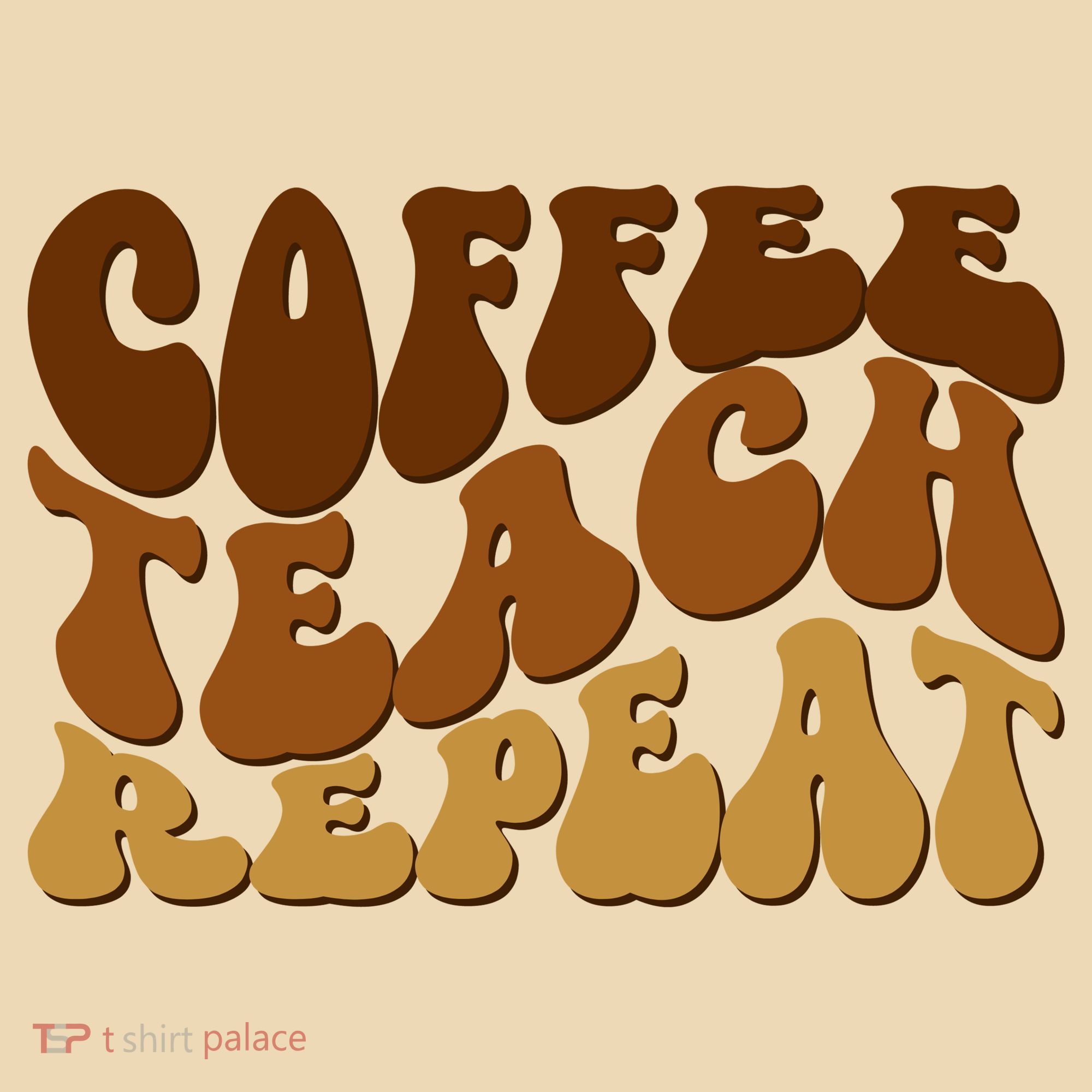 Coffee Teach Repeat Retro Gift For Teacher Tote Bag