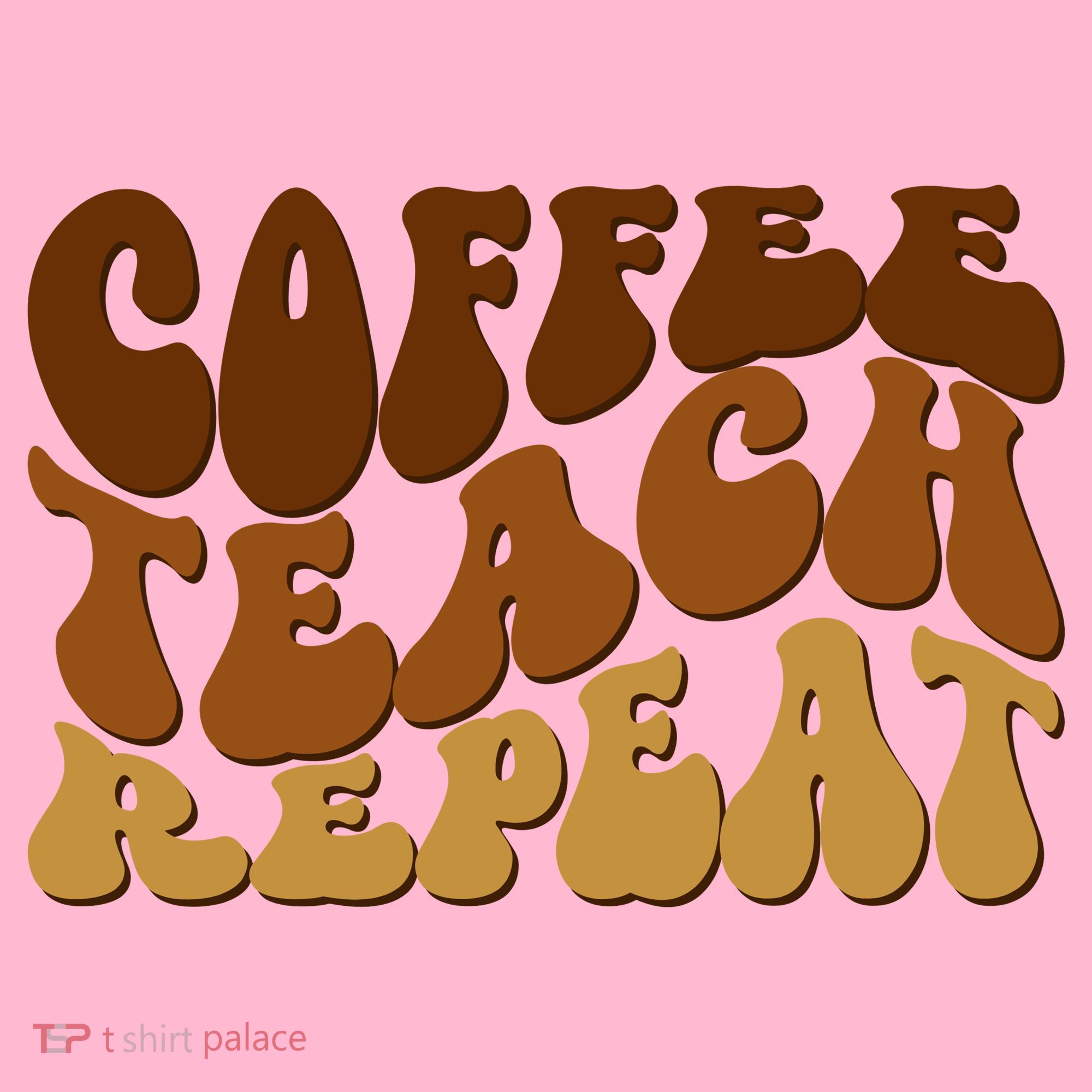 Coffee Teach Repeat Retro Gift For Teacher Coaster