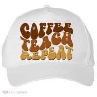 Coffee Teach Repeat Retro Gift For Teacher Five-Panel Snapback Cap thumb 0