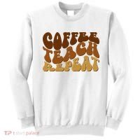 Coffee Teach Repeat Retro Gift For Teacher Sweatshirt thumb 0