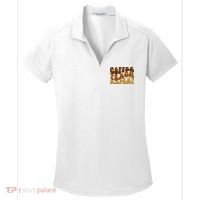 Coffee Teach Repeat Retro Gift For Teacher Women's Dry Zone Grid Polo thumb 0