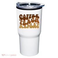 Coffee Teach Repeat Retro Gift For Teacher Tumbler thumb 0