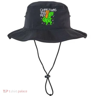 Christmas Tree Rex TRex Gingerbread Man Funny Bucket Hat