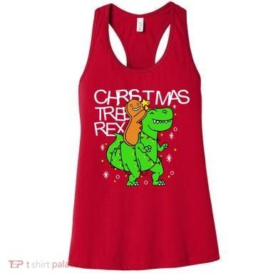 Christmas Tree Rex TRex Gingerbread Man Funny Women's Tank Top