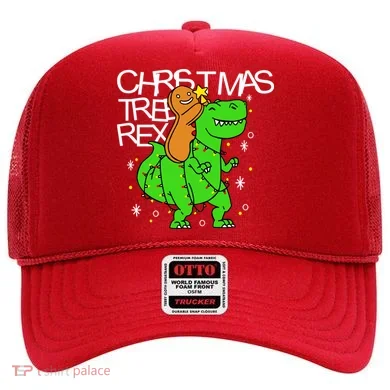 Christmas Tree Rex TRex Gingerbread Man Funny Hat