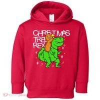 Christmas Tree Rex TRex Gingerbread Man Funny Toddler Hoodie thumb 0