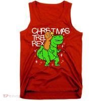 Christmas Tree Rex TRex Gingerbread Man Funny Tank Top thumb 0