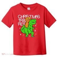 Christmas Tree Rex TRex Gingerbread Man Funny Toddler T-Shirt thumb 0