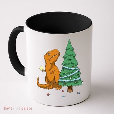 Cute T Rex Christmas Tree Coffee Mug