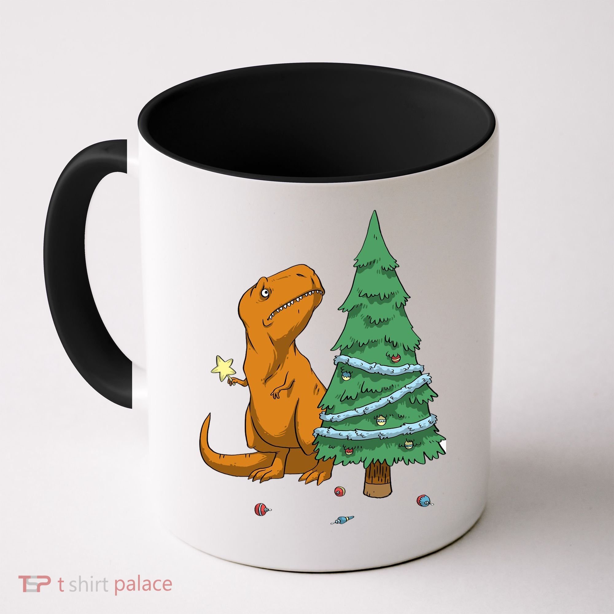 Cute T Rex Christmas Tree Coffee Mug